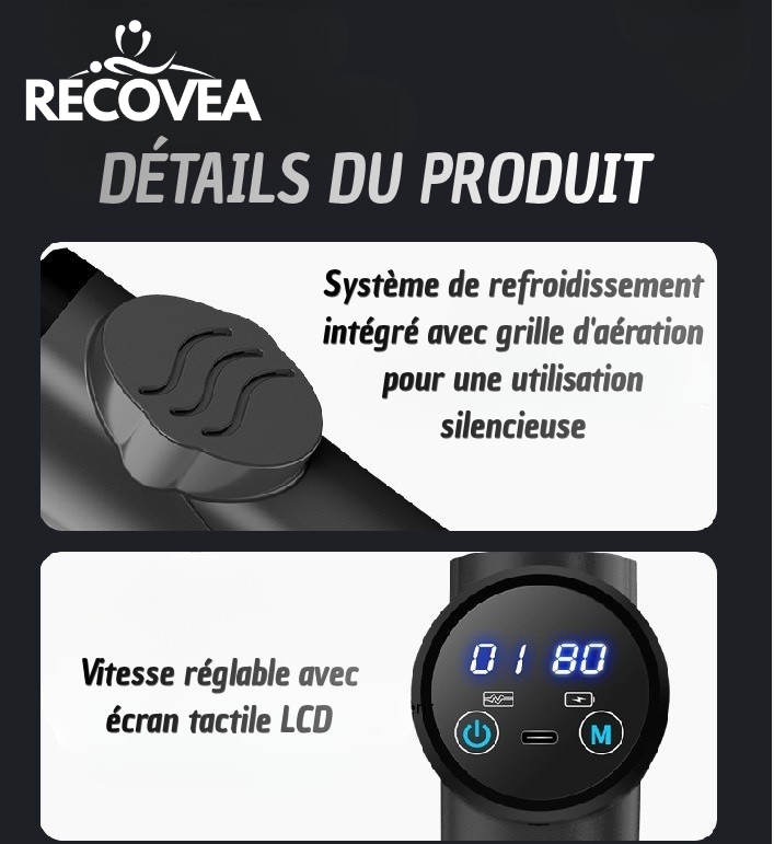 Recovea Pro — Pistolet de massage musculaire